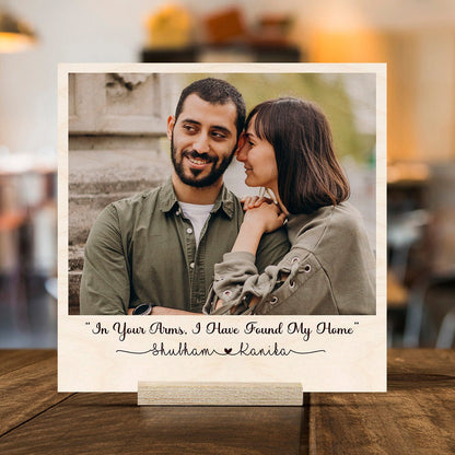Couple Photo Print on Wood – Personalized Quote Keepsake - Sblossom