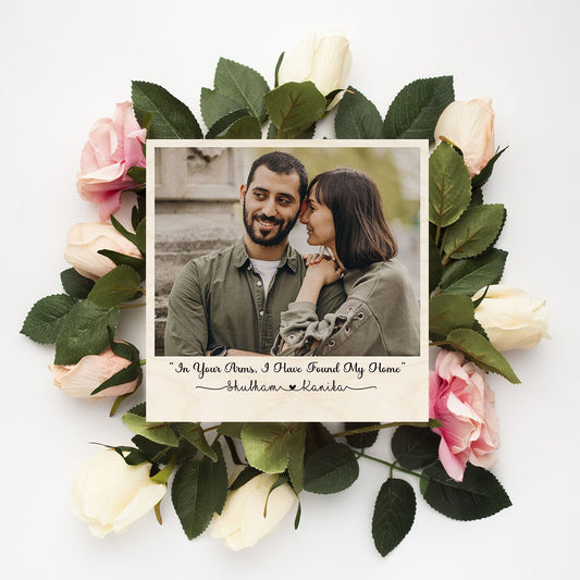 Couple Photo Print on Wood – Personalized Quote Keepsake - Sblossom