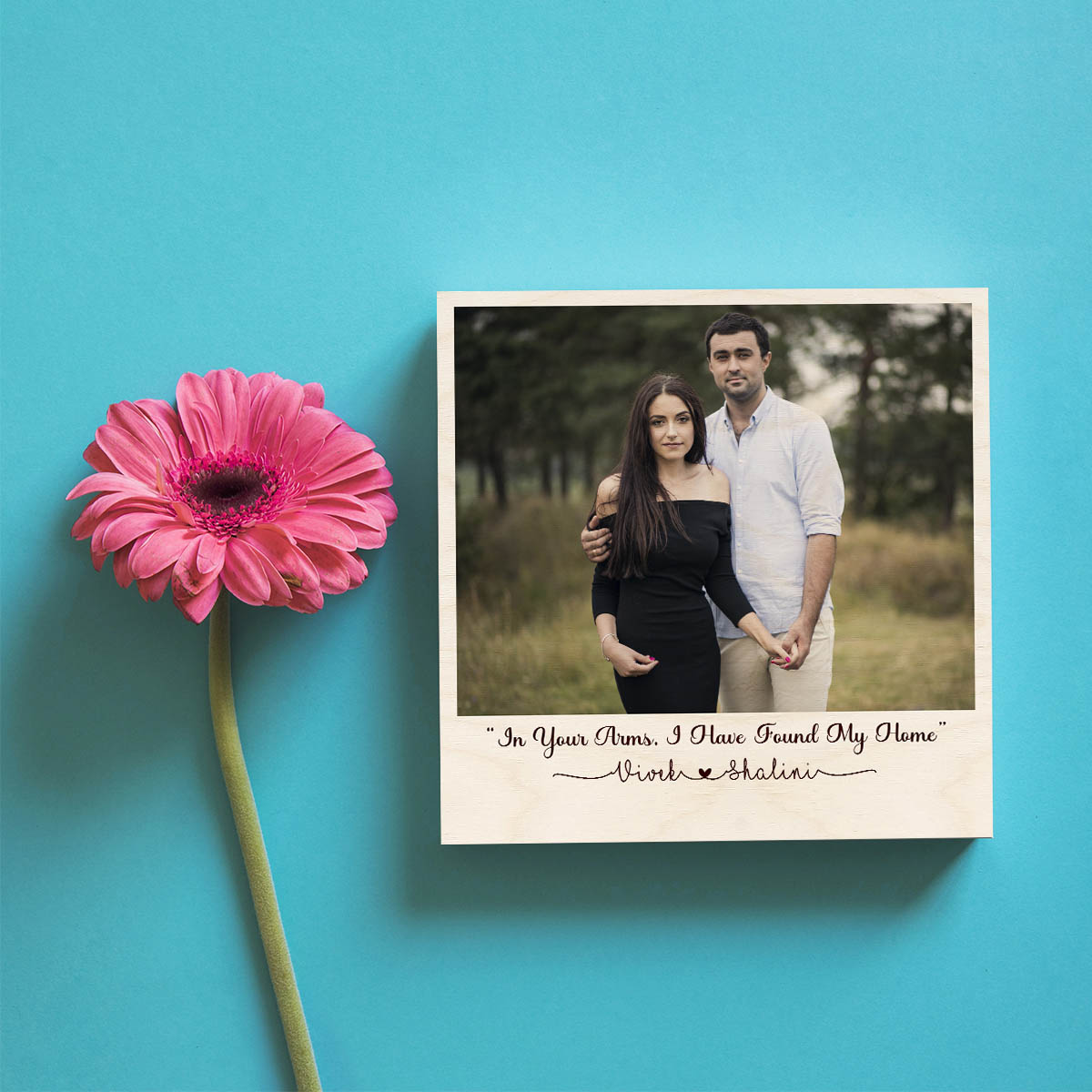 Couple Photo Print on Wood – Personalized Quote Keepsake - Sblossom