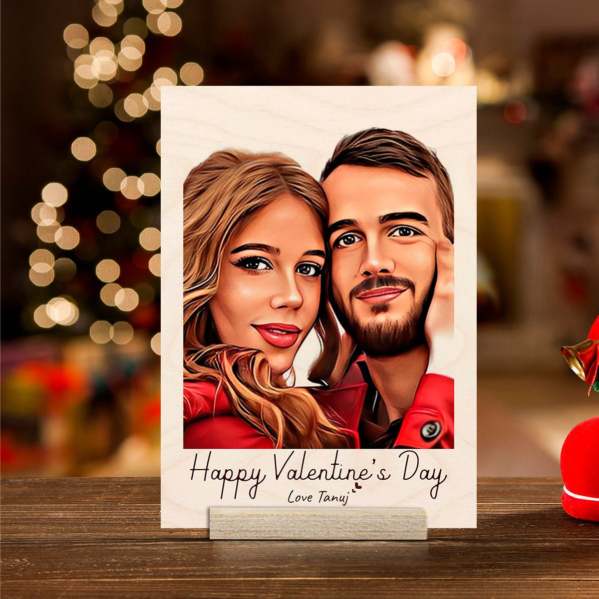 Couple Picture Wood Print – Personalized Canvas Look - Sblossom