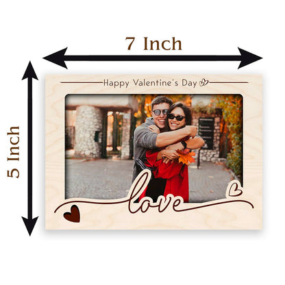 Couple Table Photo Frame on Wood – Personalized Stand - Sblossom