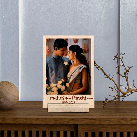 Couple Wood Print Miniature with Personalized Photo Keepsake - Sblossom