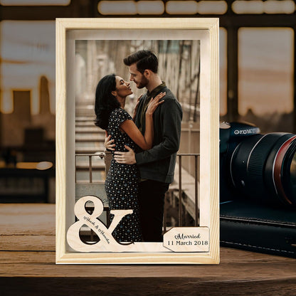 Couple Wooden Frame Photo – Personalized Picture for Two - Sblossom