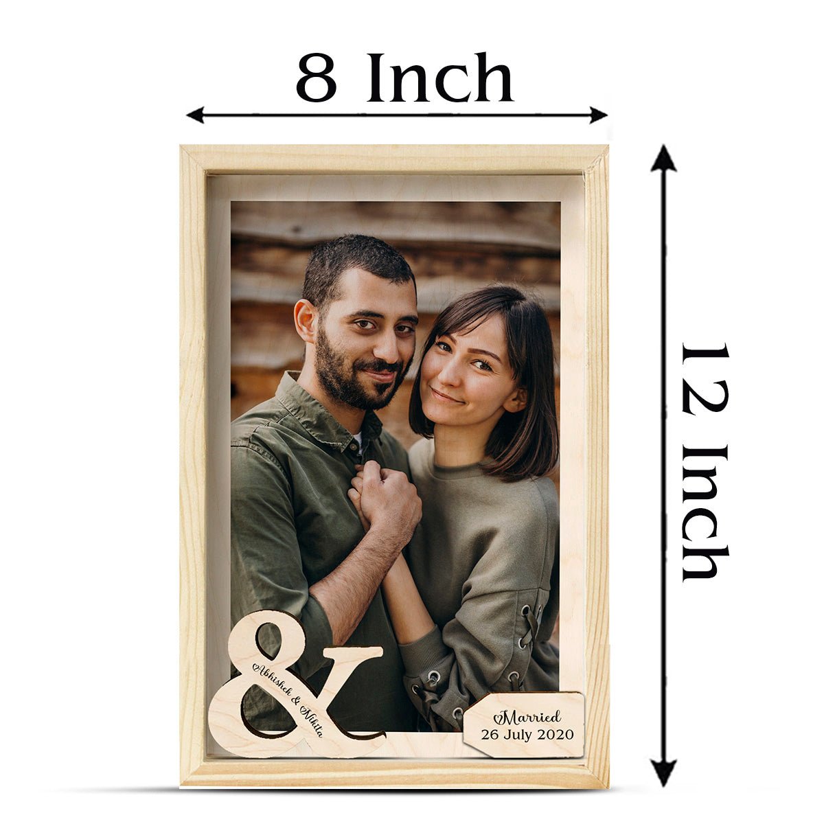 Couple Wooden Frame Photo – Personalized Picture for Two - Sblossom