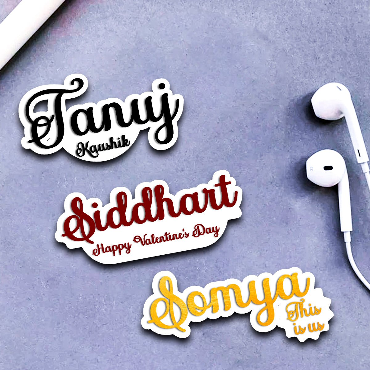 Cursive Name Fridge Magnet with 3D Script Cutout Design - Sblossom