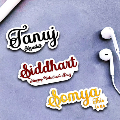 Cursive Name Fridge Magnet with 3D Script Cutout Design - Sblossom