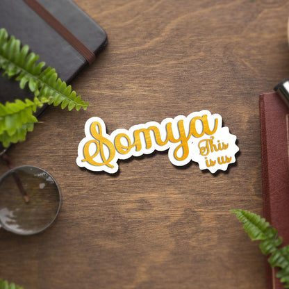 Cursive Name Fridge Magnet with 3D Script Cutout Design - Sblossom