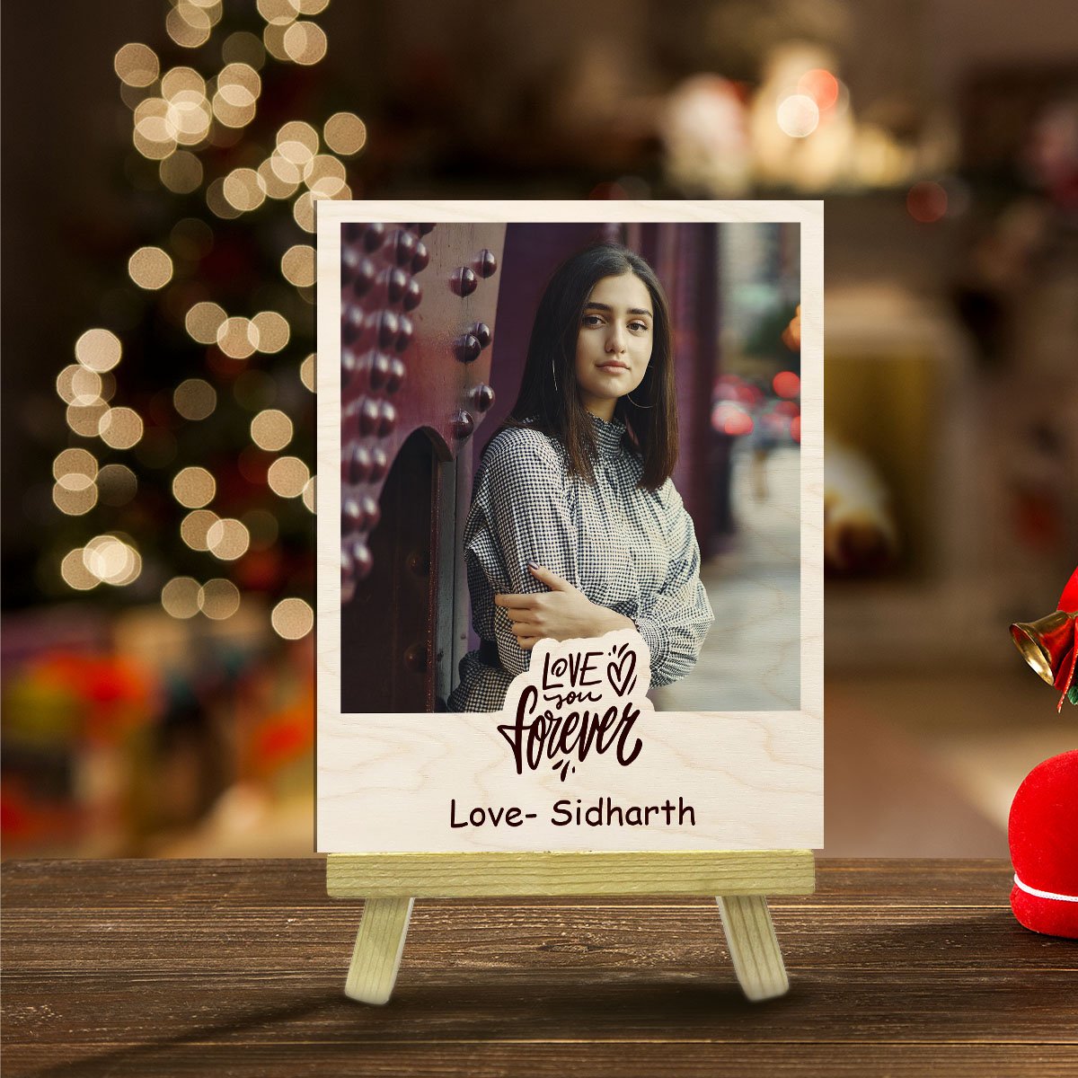 Custom Canvas Wood Picture with Personalized Miniature Print - Sblossom
