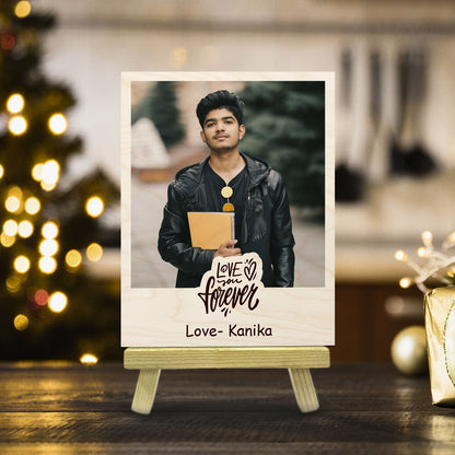 Custom Canvas Wood Picture with Personalized Miniature Print - Sblossom