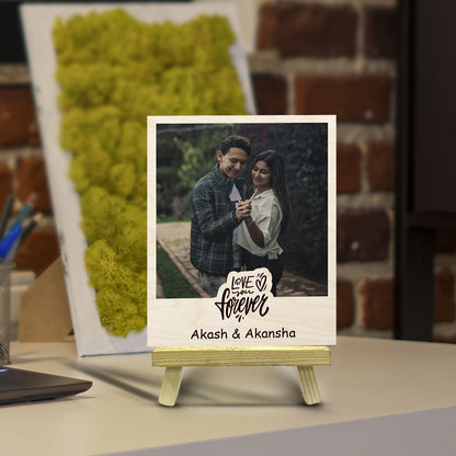 Custom Canvas Wood Picture with Personalized Miniature Print - Sblossom