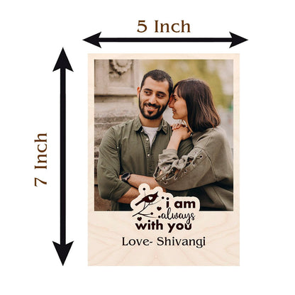 Custom Photo Table Print on Wood – Love Theme with Stand - Sblossom