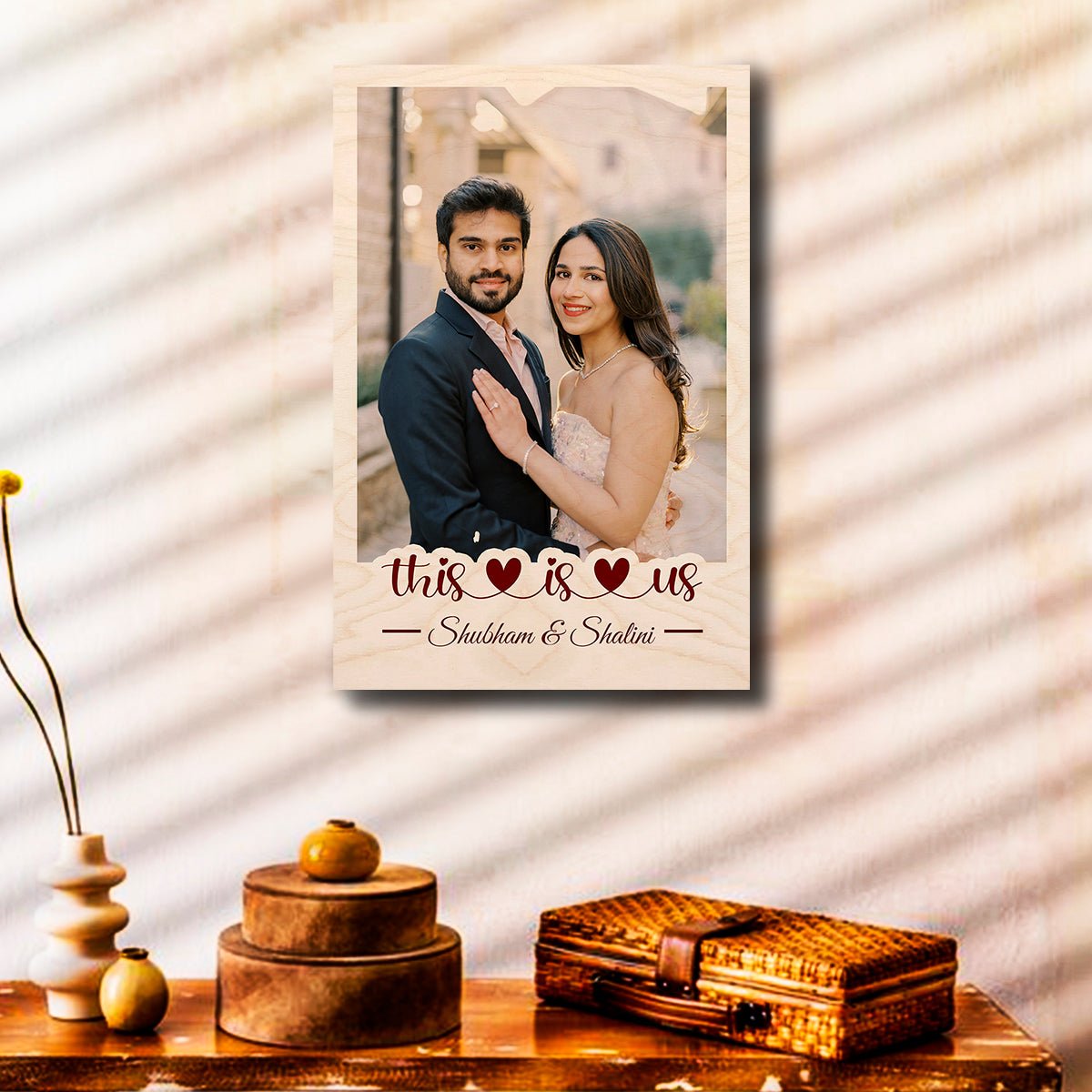 Custom Photo Wood Print – Personalized Couple Memories - Sblossom