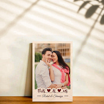 Custom Photo Wood Print – Personalized Couple Memories - Sblossom
