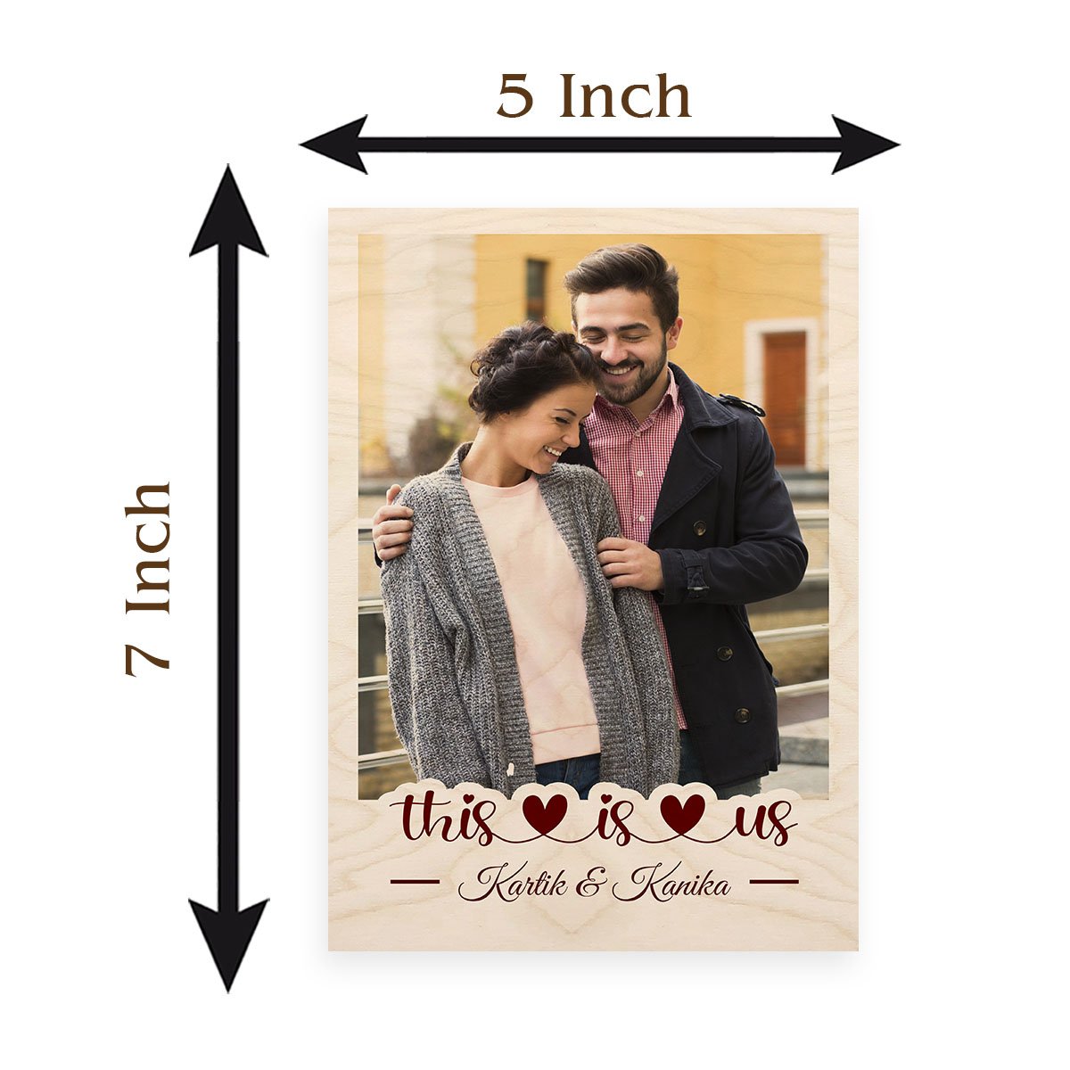 Custom Photo Wood Print – Personalized Couple Memories - Sblossom