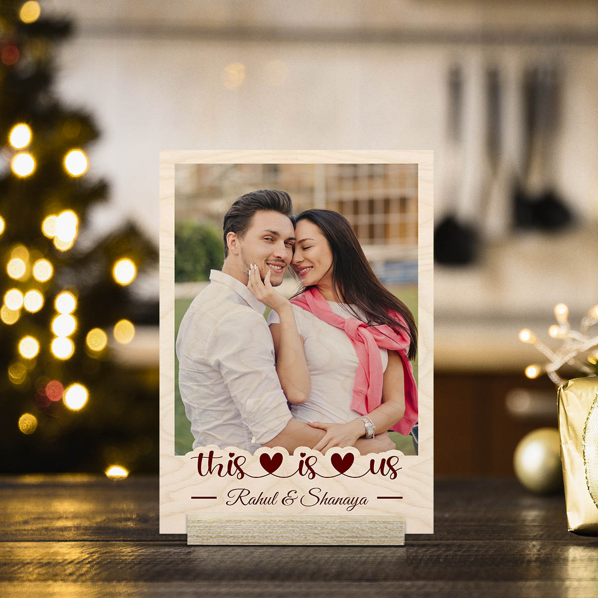 Custom Photo Wood Print – Personalized Couple Memories - Sblossom