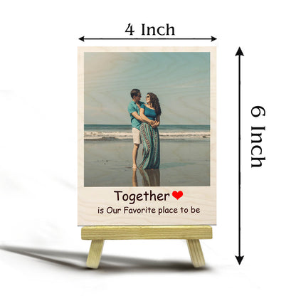Custom Photo Wood Print with Stand and Personalized Picture - Sblossom