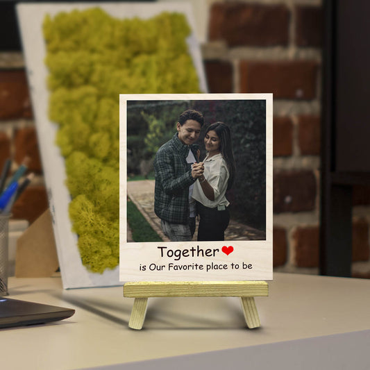Custom Photo Wood Print with Stand and Personalized Picture - Sblossom