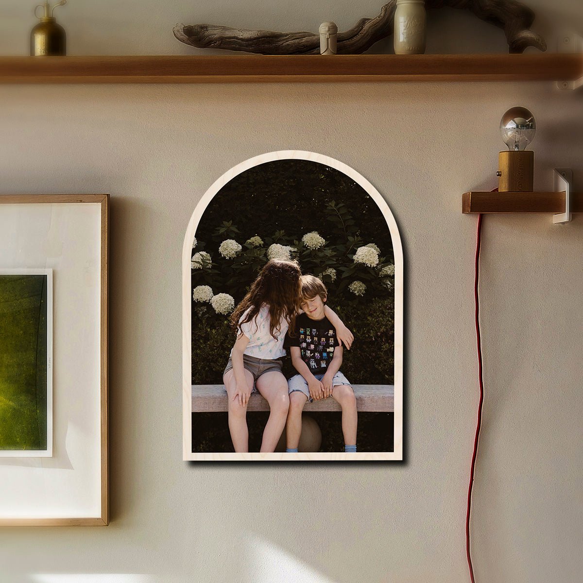 Custom Wood Print Arch Design – Personalized Couple Photo - Sblossom