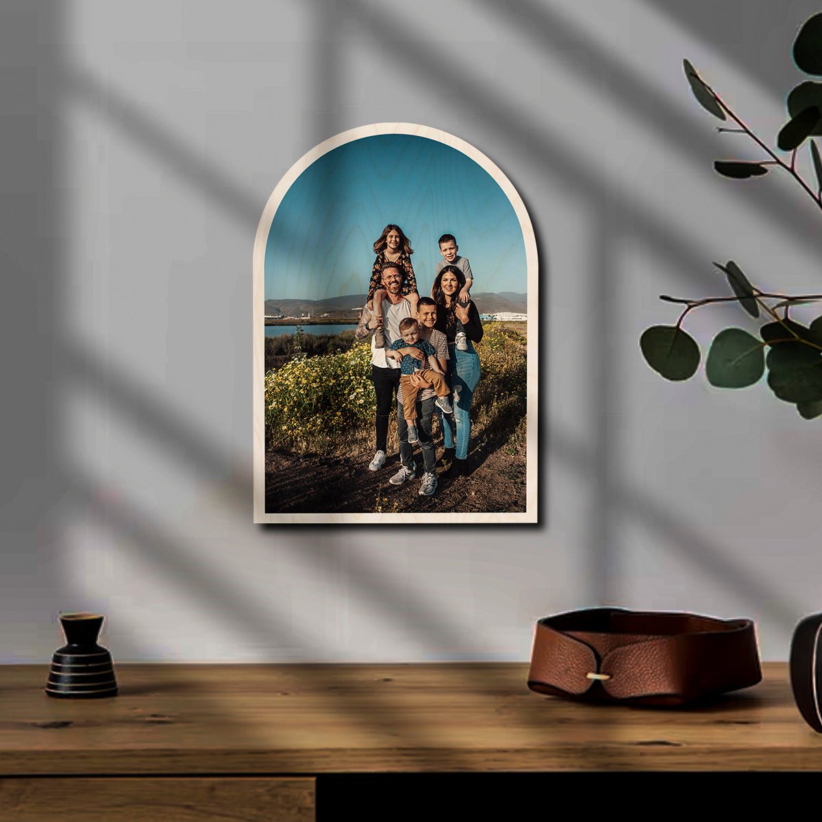 Custom Wood Print Arch Design – Personalized Couple Photo - Sblossom