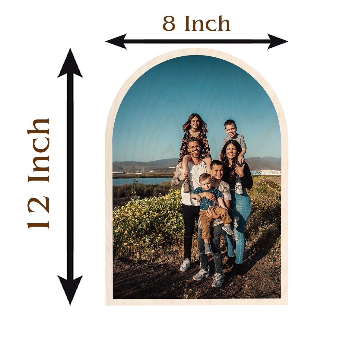 Custom Wood Print Arch Design – Personalized Couple Photo - Sblossom