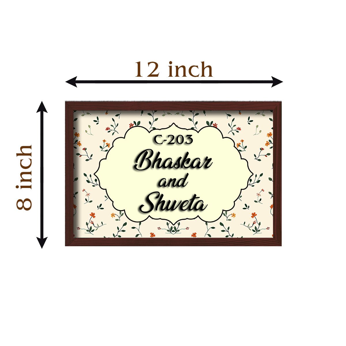 Custom Wooden Apartment Name Plate Design for Main Door - Sblossom