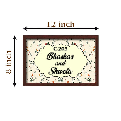 Custom Wooden Apartment Name Plate Design for Main Door - Sblossom