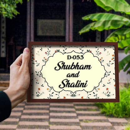 Custom Wooden Apartment Name Plate Design for Main Door - Sblossom