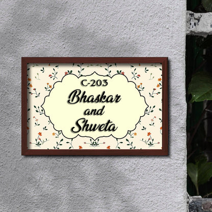 Custom Wooden Apartment Name Plate Design for Main Door - Sblossom