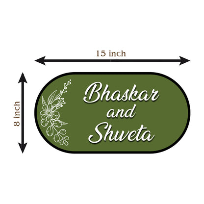 Customized Couple Name Plate – Maroon Capsule in 3D - Sblossom