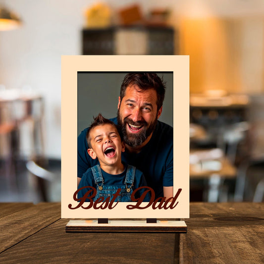 Dad Photo Frame in Wood – Personalized Family Picture - Sblossom