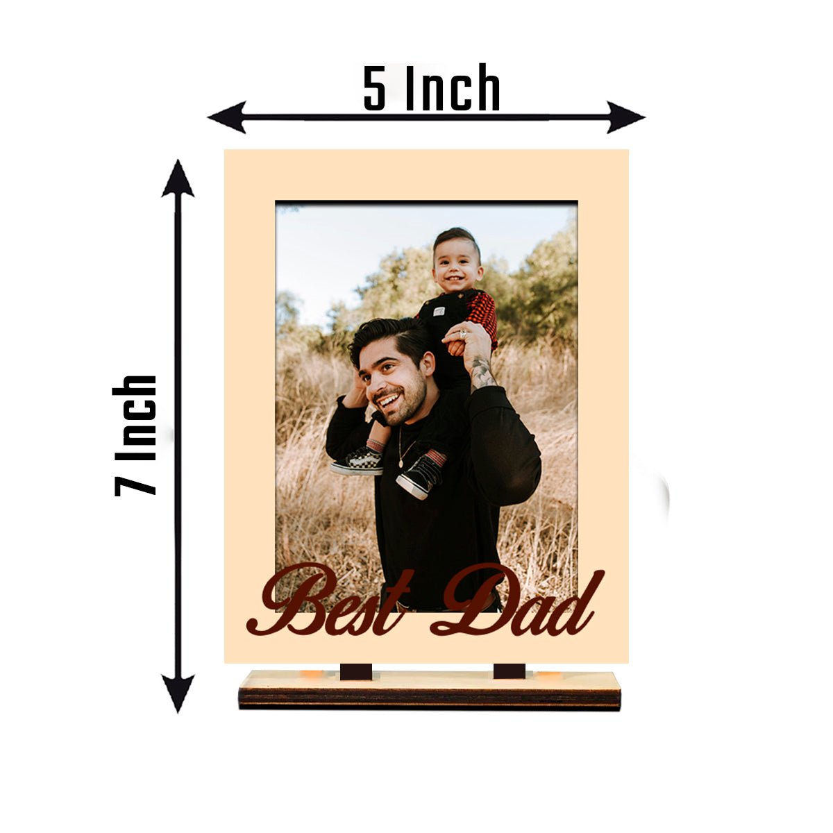 Dad Photo Frame in Wood – Personalized Family Picture - Sblossom