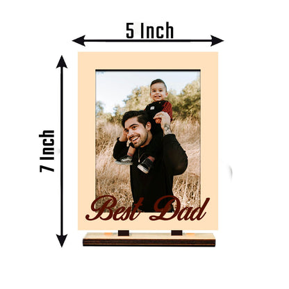 Dad Photo Frame in Wood – Personalized Family Picture - Sblossom