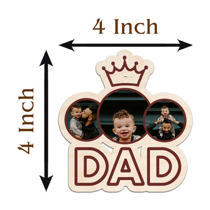 Dad Photo Magnet Cutout – Personalized DAD Letter Wood - Sblossom