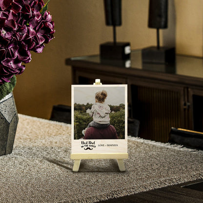 Dad Wood Print with Stand and Personalized Photo for Father - Sblossom