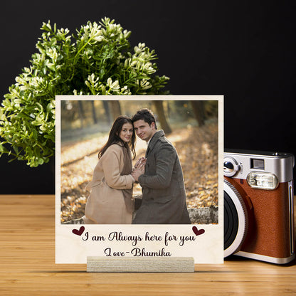 Digital Photo Print for Table – Personalized Wood Picture - Sblossom