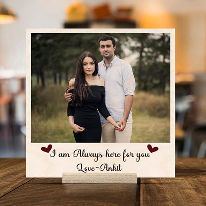 Digital Photo Print for Table – Personalized Wood Picture - Sblossom