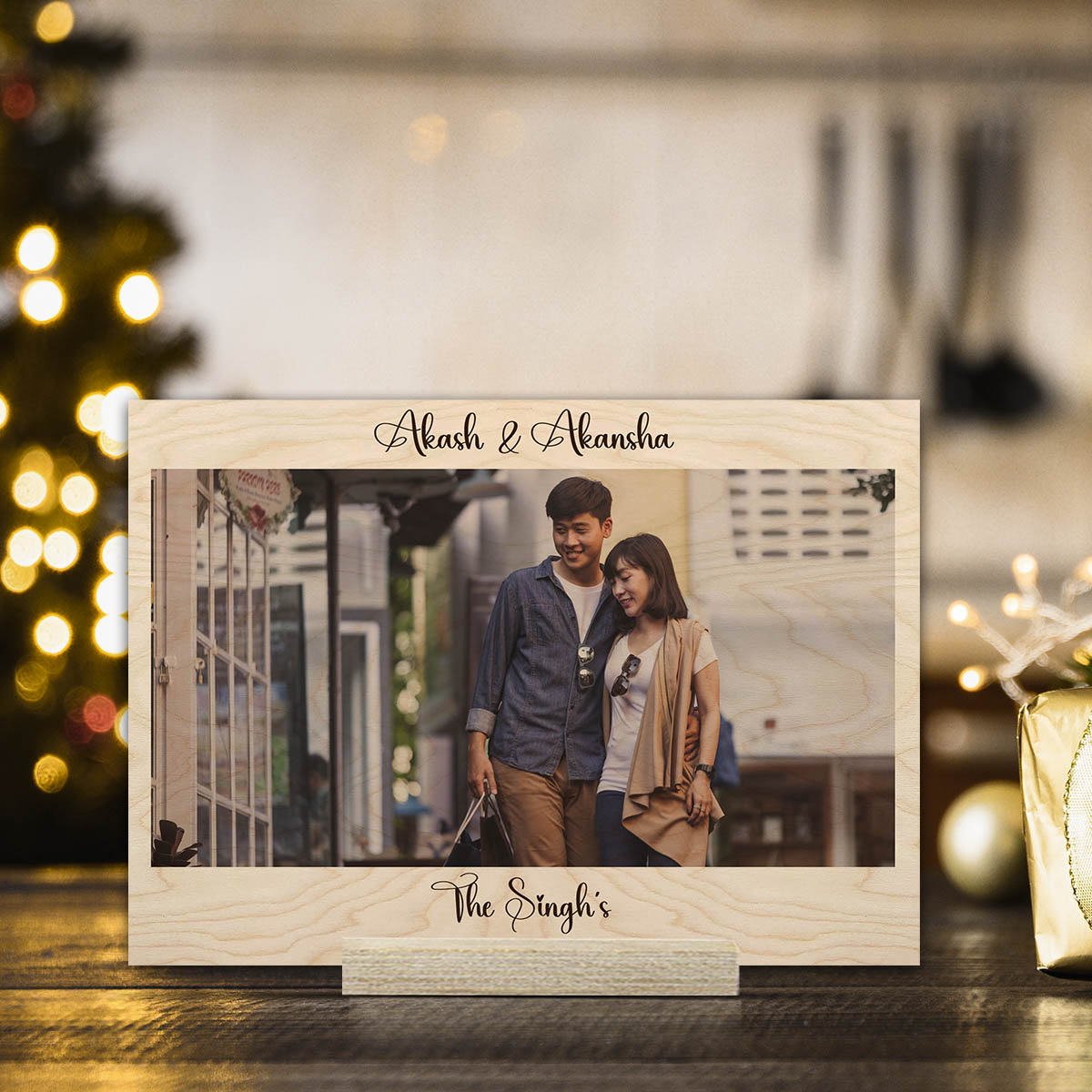 Digital Photo Wood Print with Stand – Personalized Picture - Sblossom