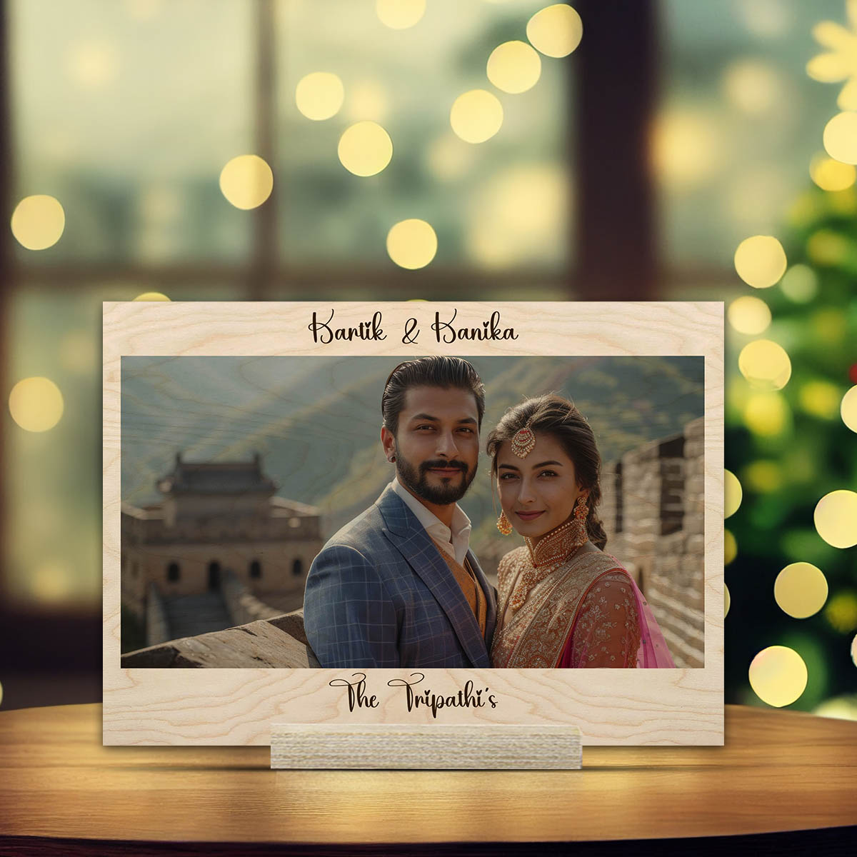 Digital Photo Wood Print with Stand – Personalized Picture - Sblossom