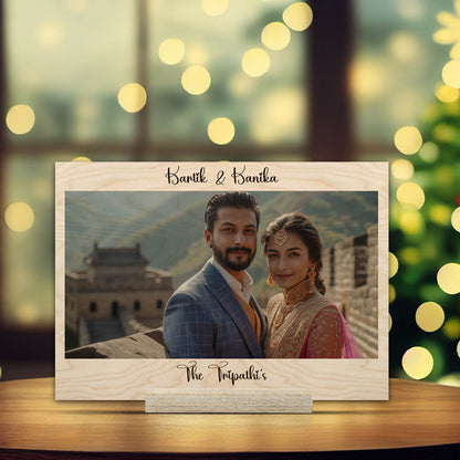 Digital Photo Wood Print with Stand – Personalized Picture - Sblossom