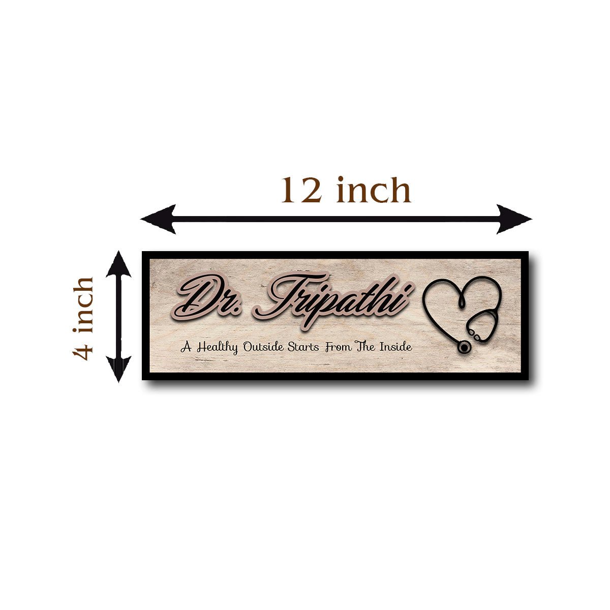 Doctor Name Plate – Stethoscope Heart Design - Sblossom