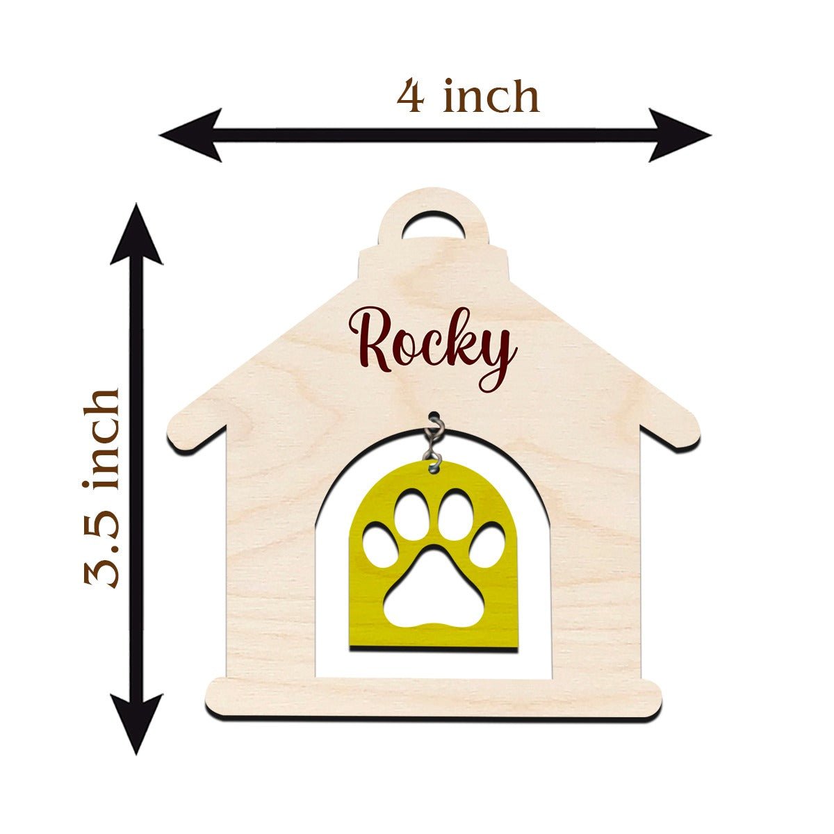 Dog House Christmas Ornament – Custom Pet Name Sign - Sblossom