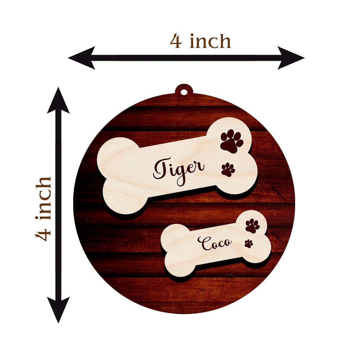 Dog Name Christmas Ornament – Personalized Pet Design - Sblossom