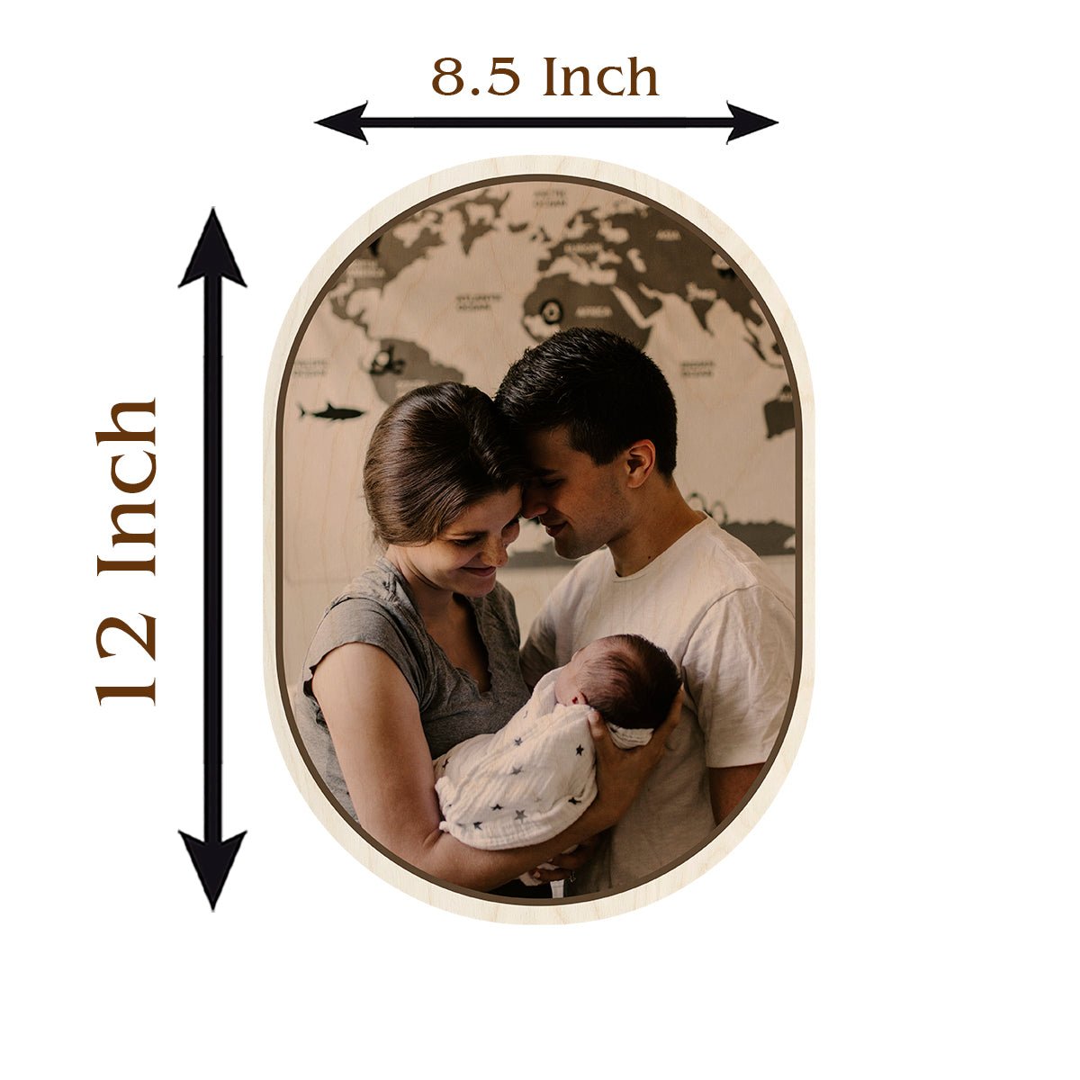 Double Arch Wood Print – Personalized Family Photo - Sblossom