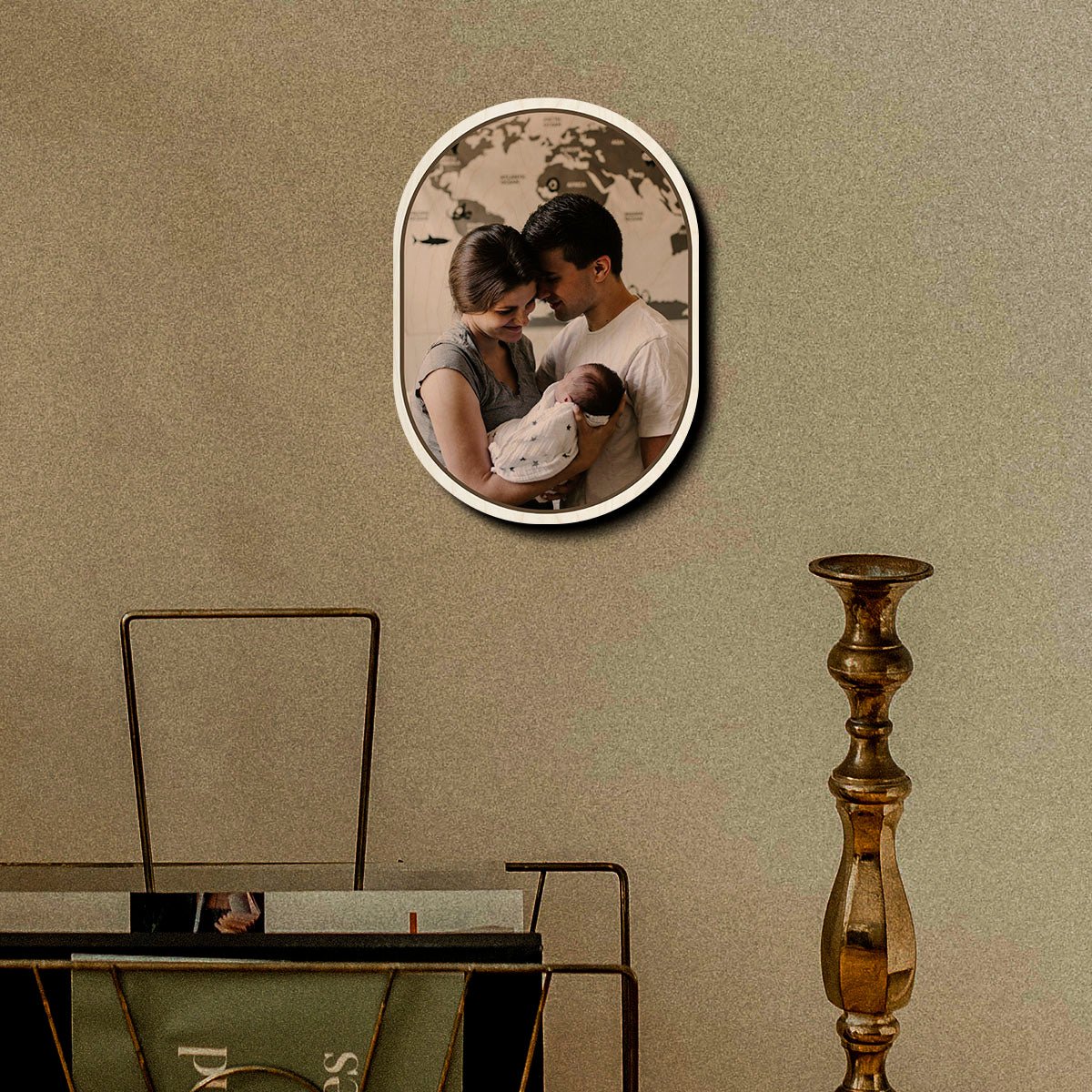 Double Arch Wood Print – Personalized Family Photo - Sblossom
