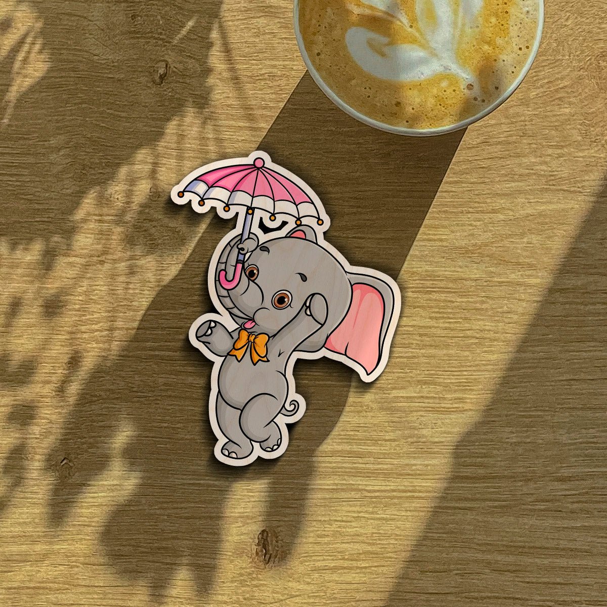 Elephant Fridge Magnet for Kids – Umbrella Cartoon Cutout - Sblossom