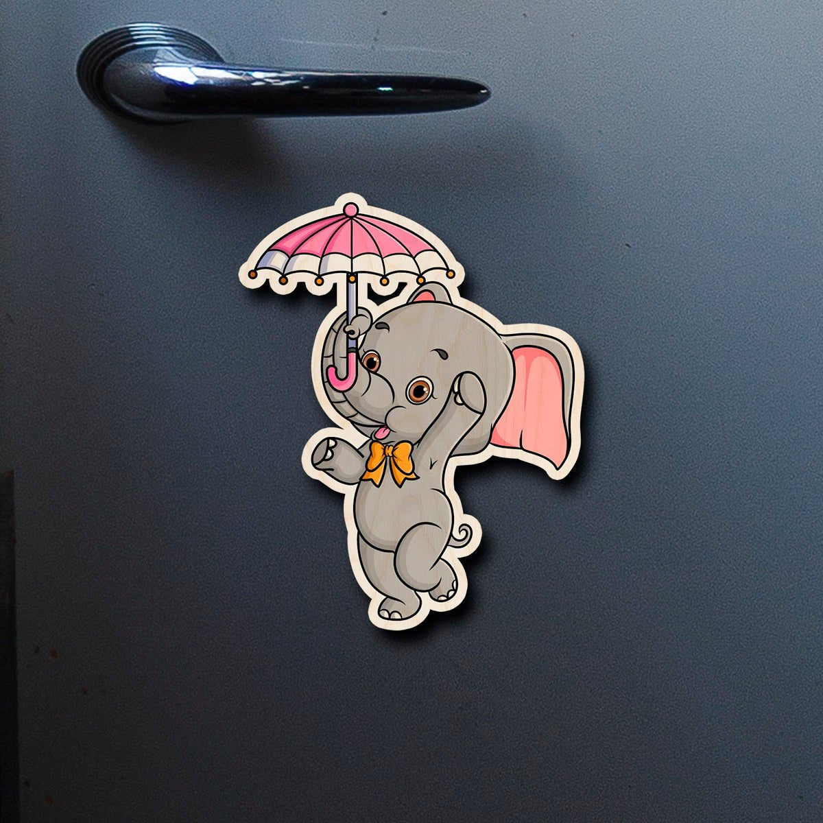 Elephant Fridge Magnet for Kids – Umbrella Cartoon Cutout - Sblossom