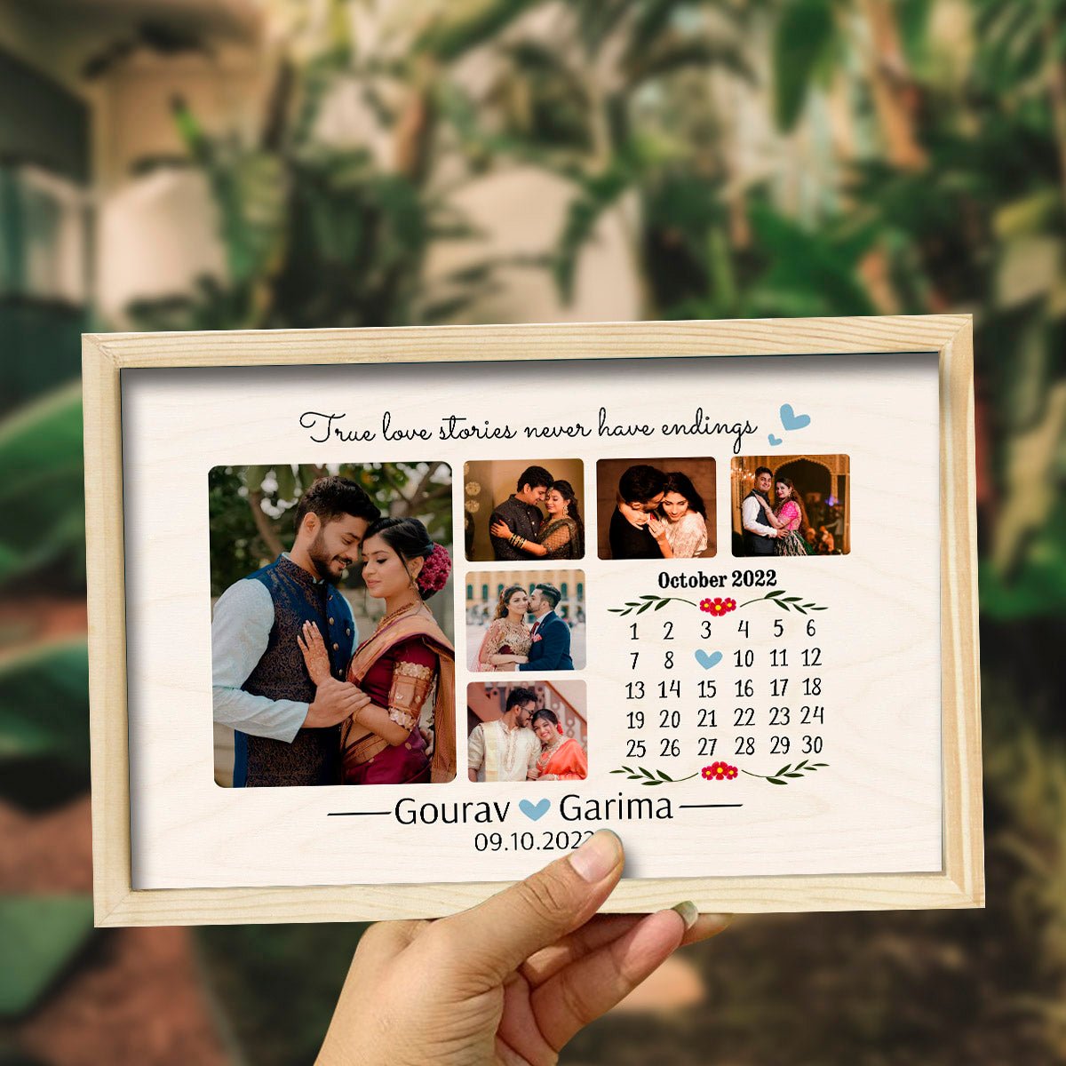 Endless Love Anniversary Frame – Personalized Photos in 3D - Sblossom