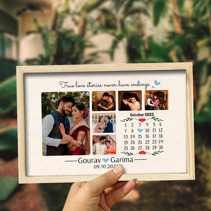 Endless Love Anniversary Frame – Personalized Photos in 3D - Sblossom