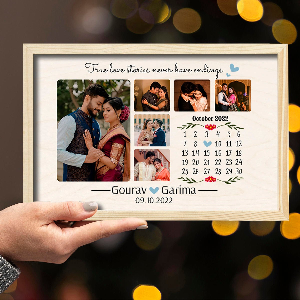 Endless Love Anniversary Frame – Personalized Photos in 3D - Sblossom