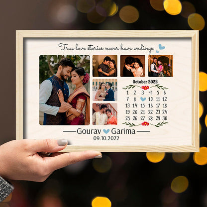 Endless Love Anniversary Frame – Personalized Photos in 3D - Sblossom
